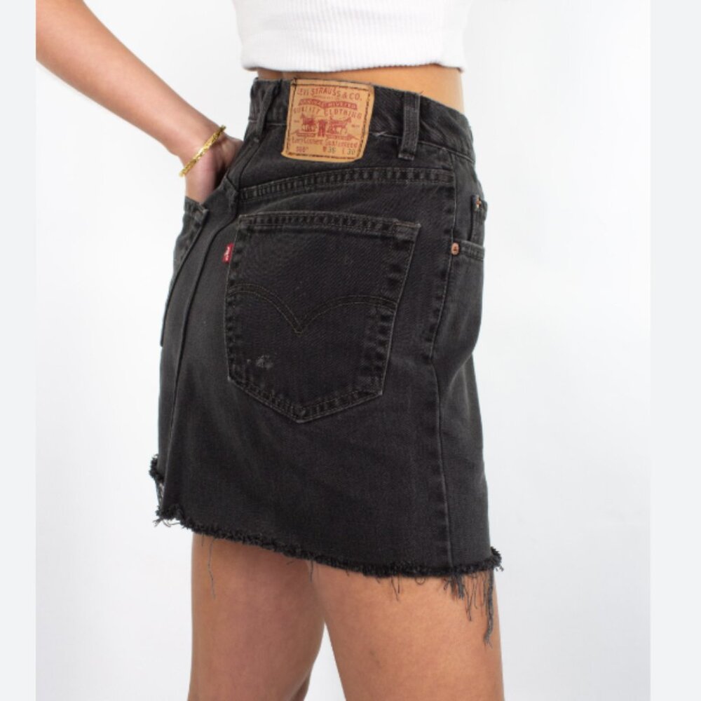 Levi's Black Denim Mini Skirt